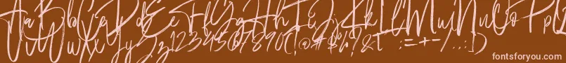 Fantastico Font – Pink Fonts on Brown Background