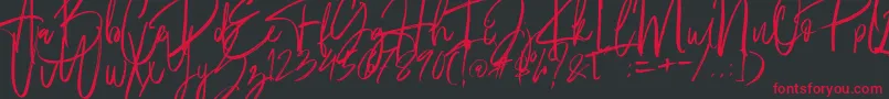 Fantastico Font – Red Fonts on Black Background