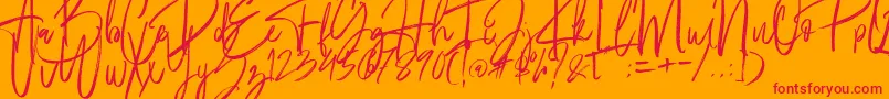 Fantastico Font – Red Fonts on Orange Background