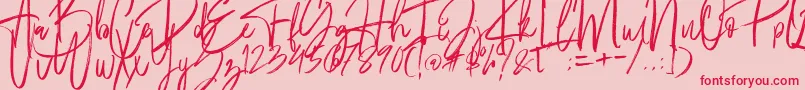 Fantastico Font – Red Fonts on Pink Background