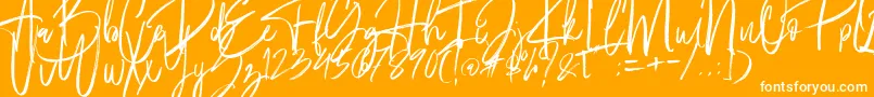 Fantastico Font – White Fonts on Orange Background