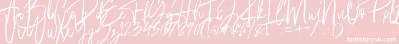 Шрифт Fantastico – белые шрифты на розовом фоне