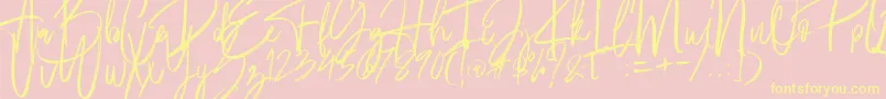 Fantastico Font – Yellow Fonts on Pink Background