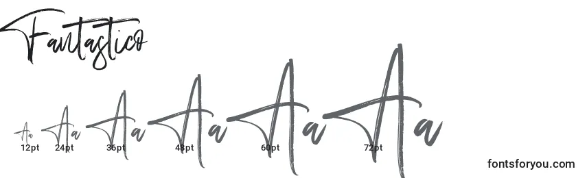 Größen der Schriftart Fantastico