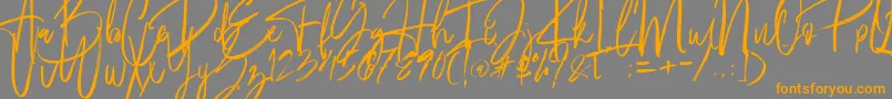 Fantastico Font – Orange Fonts on Gray Background