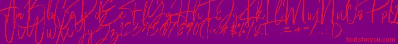 Fantastico Font – Red Fonts on Purple Background