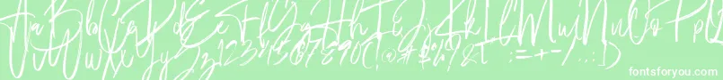 Fantastico Font – White Fonts on Green Background