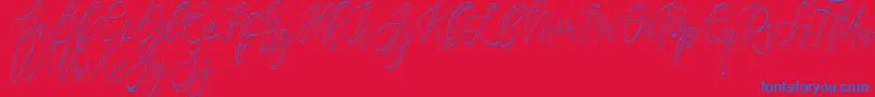 Fantasy Hollow   Font – Blue Fonts on Red Background