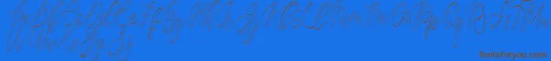 Weitere Informationen zur Fantasy Hollow -Schriftart Fantasy Hollow -Schriftart – Braune Schriften auf blauem Hintergrund