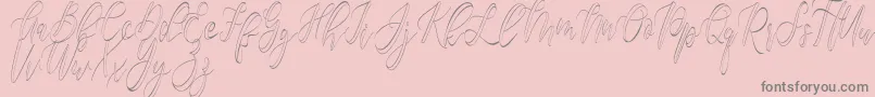 Fantasy Hollow   Font – Gray Fonts on Pink Background