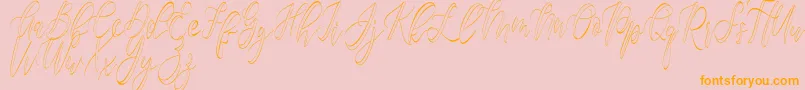Fantasy Hollow   Font – Orange Fonts on Pink Background
