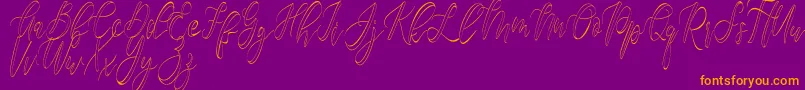 Fantasy Hollow   Font – Orange Fonts on Purple Background
