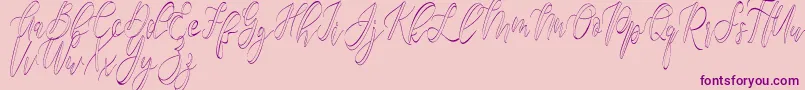 Fantasy Hollow   Font – Purple Fonts on Pink Background