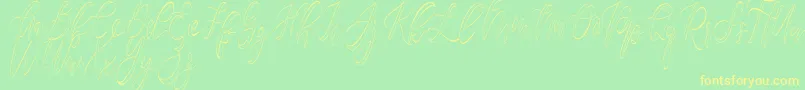Fantasy Hollow   Font – Yellow Fonts on Green Background