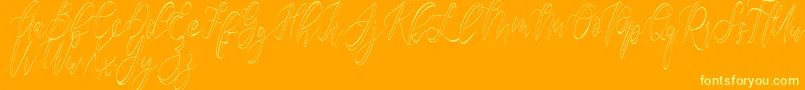Fantasy Hollow   Font – Yellow Fonts on Orange Background