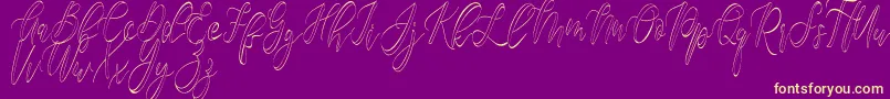 Fantasy Hollow   Font – Yellow Fonts on Purple Background