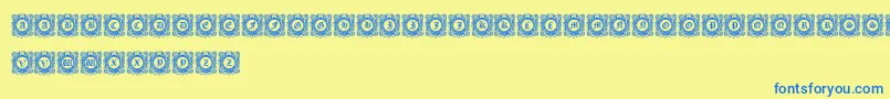 FantasyCapitals Font – Blue Fonts on Yellow Background