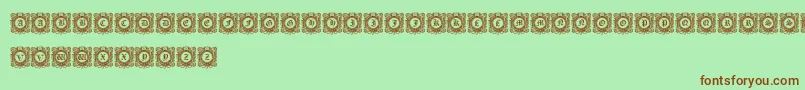 FantasyCapitals Font – Brown Fonts on Green Background