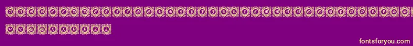 FantasyCapitals Font – Yellow Fonts on Purple Background