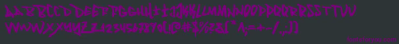 fantom Font – Purple Fonts on Black Background