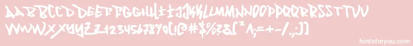 fantom Font – White Fonts on Pink Background