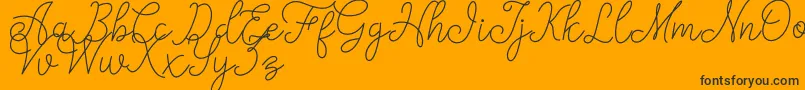 fanya Font – Black Fonts on Orange Background