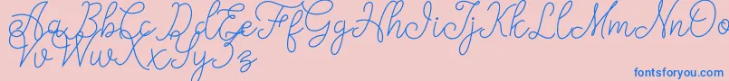 fanya Font – Blue Fonts on Pink Background