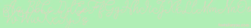 fanya Font – Pink Fonts on Green Background