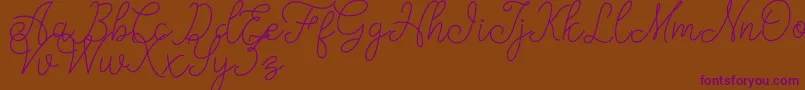 fanya Font – Purple Fonts on Brown Background