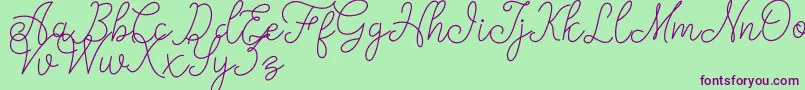 fanya Font – Purple Fonts on Green Background