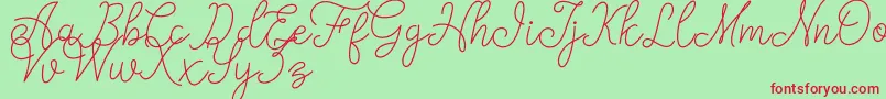 fanya Font – Red Fonts on Green Background