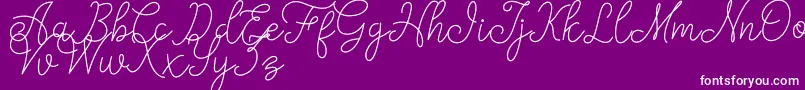 fanya Font – White Fonts on Purple Background