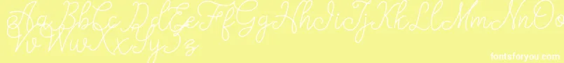 fanya Font – White Fonts on Yellow Background