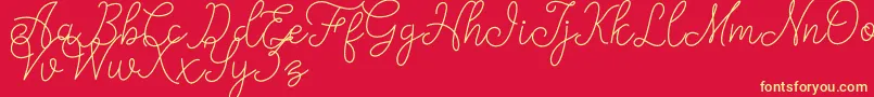 fanya Font – Yellow Fonts on Red Background