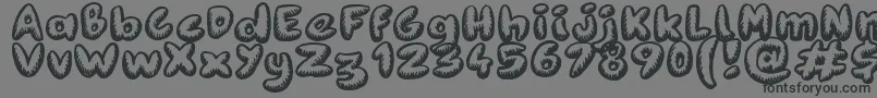 Fanzine Title Font – Black Fonts on Gray Background