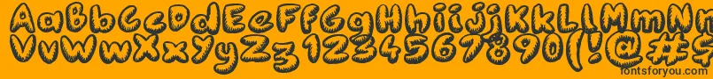 Fanzine Title Font – Black Fonts on Orange Background