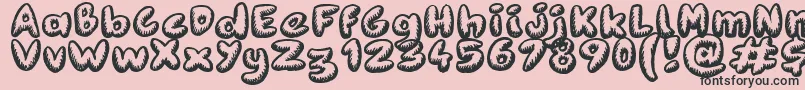 Fanzine Title Font – Black Fonts on Pink Background