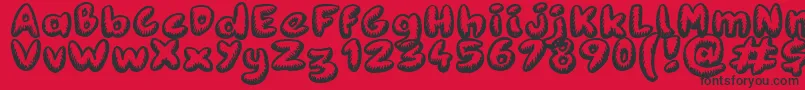 Czcionka Fanzine Title – czarne czcionki na czerwonym tle
