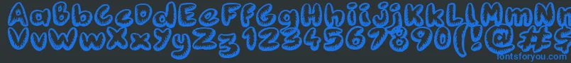 fuente Fanzine Title – Fuentes Azules Sobre Fondo Negro