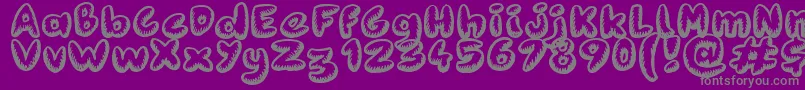 フォントFanzine Title – 紫の背景に灰色の文字