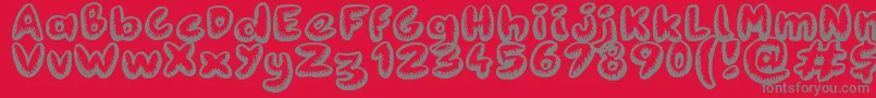 Fanzine Title Font – Gray Fonts on Red Background