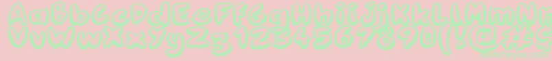 Fanzine Title Font – Green Fonts on Pink Background