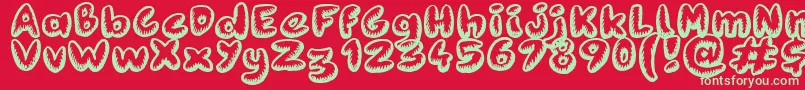 Fanzine Title Font – Green Fonts on Red Background