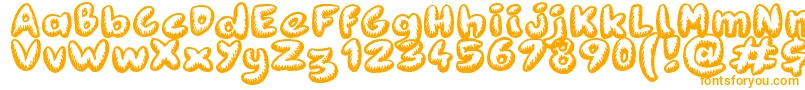 Fanzine Title Font – Orange Fonts on White Background