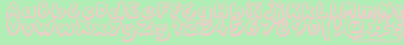 Fanzine Title-Schriftart – Rosa Schriften auf grünem Hintergrund