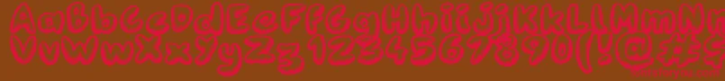 Czcionka Fanzine Title – czerwone czcionki na brązowym tle