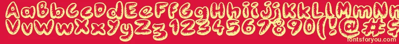 Fanzine Title Font – Yellow Fonts on Red Background