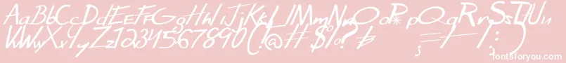 Far From Homecoming Updated Font – White Fonts on Pink Background