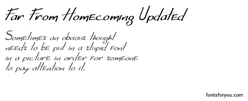 Обзор шрифта Far From Homecoming Updated