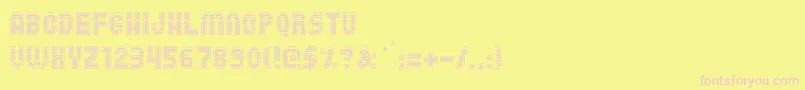Fonte Far Spot – fontes rosa em um fundo amarelo